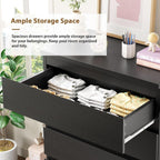 Jocoevol Black 5 Drawer Dresser For Bedroom, 15" D X 23.7" W X 40.4" H In Simply Chest Of Drawers, Wood Storage Dresser With Drawers For Living Room Hallway Entryway, Black