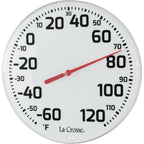 La Crosse 104-1522 8" Round Analog Dial Thermometer, White