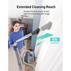 Aspiron Canister Vacuum, 1600W/40Kpa Canister Bagged Vacuum,4Qt Dust Bag, H13 Hepa Filter, 5 Tools, Pet-Friendly,Variable Power Control,For Carpets, Hardwood Floors, Stairs, Pet Hair, Household,Car