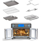 Emeril Lagasse Dual Zone 360 Air Fryer Oven Combo With French Door, 25 Qt Extra Large, Cook Two Foods In Different Ways, Up To 60% Faster From Frozen To Finish