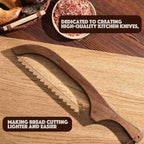 RAPSAKEMOH Bread Knife for Homemade Bread sourdough,Bread slicer for Homemade Bread, Sourdough bread knife, Baguettes and More Cuts Thin,Bow Design Easy to Cutting Even Slices