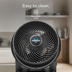 Vornado 630 Mid-Size Whole Room Air Circulator, 3-Speed, Floor Fan For Bedroom, Office, Home, Adjustable Tilt Head, 9 In, Quiet Cooling, Large Electric Fan, Black