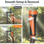 Giraffe Tools Garden Hose 5/8", Water Hose Heavy Duty, Flexible, Lightweight Hybrid Hose With Swivel Handle, 100Ft Male To Female Fittings, Burst 600 Psi