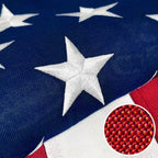 Premium American Flag 3X5 Ft Tearproof Series For Outside, Heavy Duty Outdoor，Longest Lasting, Super Tough Fade Resistant Spun Polyester, High Wind Us Outdoor Flags Embroidered Stars, Sewn Stripes, Brass Grommets