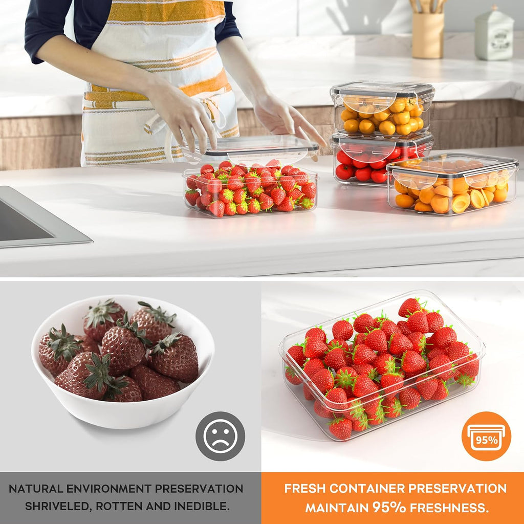 40 Pcs Food Storage Containers With Lids Airtight (20 Containers & 20 Lids), Plastic Storage Meal Prep Container-Stackable 100% Leakproof & Microwave Organization And Storage Sets, Lunch Containers