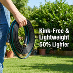 50Ft Lightweight Garden Hose – Kink-Resistant, Flexible, High-Pressure Hose For Outdoor Watering, Lawn Care, Garden, And Car Cleaning