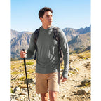 Boladeci Men'S Upf 50+ Sun Protection Hoodie Shirts Lightweight Long Sleeve Rash Guard Fishing Swim Shirts