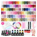 VANREESA Gel Nail Polish Kit with U V Light 53 Pcs Gel Polish Nail Set 36 Colors Nail Polish Set + Base and 4 Effects Top Coat with Manicure Tools Complete DIY Nail Kit Gifts for Women Girls