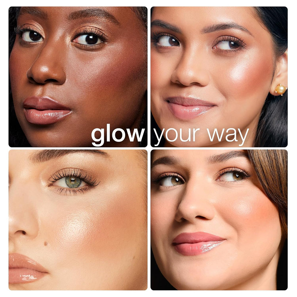 Tarte Glow Wardrobe Highlighting Eye & Cheek Palette – Highlighter, Blush, Bronze & Eyeshadow All-In-One Face & Eye Viral Makeup For Everday Radiant Blendable Glow, Vegan & Cruelty Free, Full Size