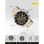 Invicta Coalition Forces Men 52Mm Stainless Steel Steel Black+Gold Dial Vd53 Quartz