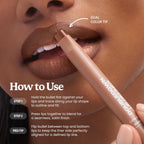 Sacheu DoubleDown Lip Definer — 2-in-1 Lip Liner & Balm — Long-Lasting Korean Make Up Lipstick with Satin Finish, Avocado Oil & Vitamin E (Keep it Pink)