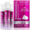 Minoxidil For Women | 5% Minoxidil For Women Hair Growth | Hair Regrowth Treatment | Unscented Topical Foam | Dermatologist Recommended | Clinically Proven Formula | 3 Month Supply