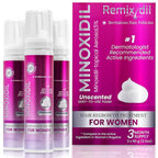Minoxidil For Women | 5% Minoxidil For Women Hair Growth | Hair Regrowth Treatment | Unscented Topical Foam | Dermatologist Recommended | Clinically Proven Formula | 3 Month Supply