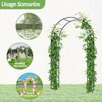 Garden Arch Trellis For Climbing Plants Outdoor - Height: 94.5", Length: 55", Sturdy Metal Garden Arbor With Rust-Proof Coating, Garden Arch For Wedding Decorations And Balloon Arch Stand