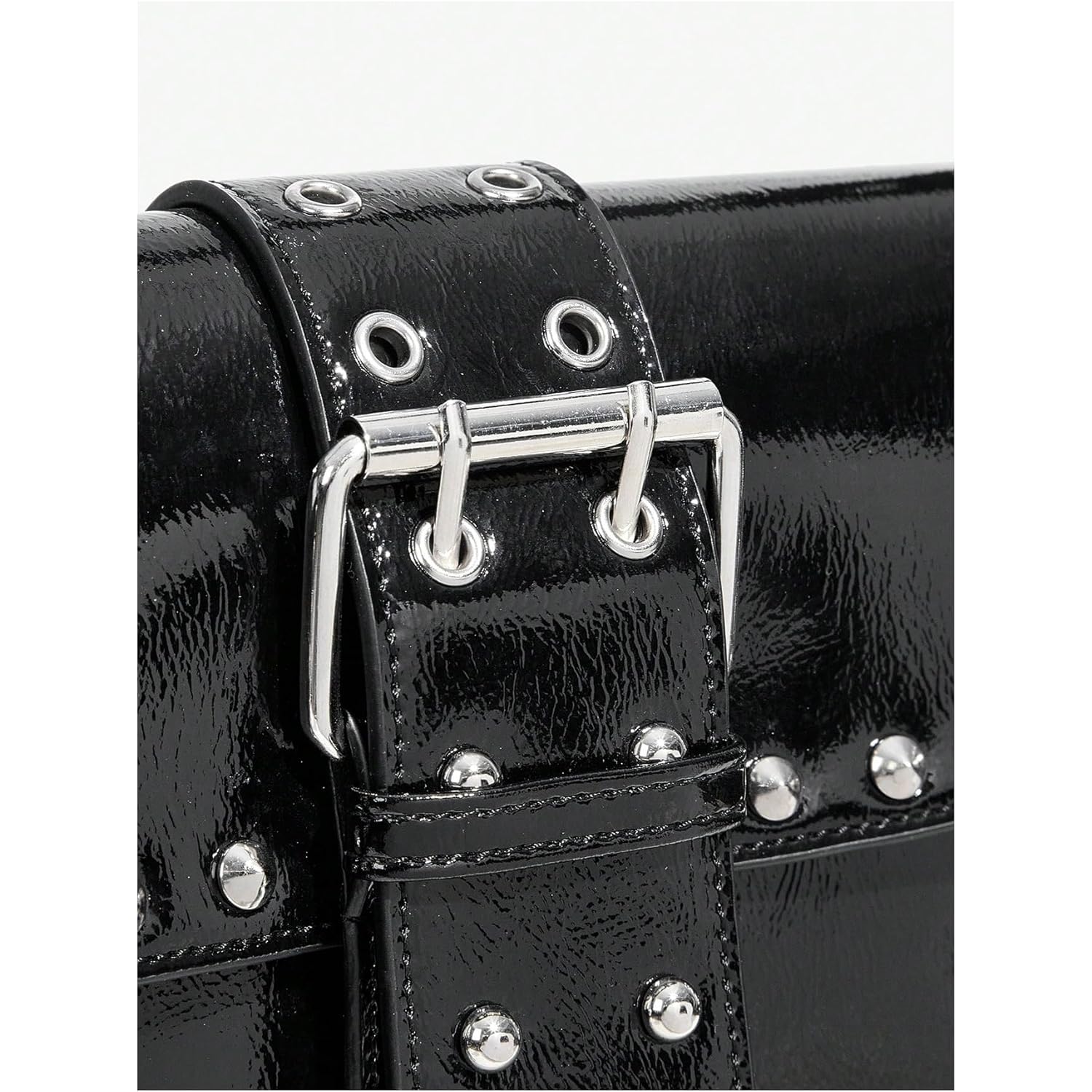 Verdusa Women's Y2K Purse Trendy Goth Studded Punk Leather Shoulder Bag 2000s Purse