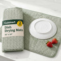 Cuisinart Dish Drying Mat For Kitchen Counter - 2-Pack Xl 18X24 Ultra Absorbent Microfiber Dish Mat - Fast Drying, Machine Washable, Foldable Countertop Pad - Safe For Granite & Quartz