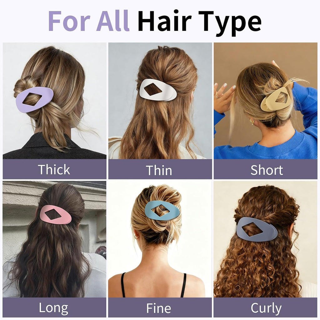 10 Pcs Flat Hair Clips For Women - 4.2 Inch Hair Claw Clips, Neutral Leopard Hair Accessories For Daily Styling (Corlorful)