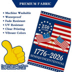 250Th Anniversary America Garden Flag, 250 Anniversary Usa Flag 1776-2026 Commemorative Patriotic 250 Years Banner 4Th Of July Yard Sign Double-Sided Waterproof Garden Flag 12X18 Inch