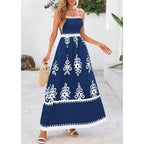 Prettygarden Summer Dress For Women 2026 Floral Sundress Spaghetti Strap Flowy Beach Vacation Boho Maxi Dresses
