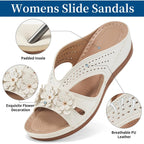 Ecetana Sandals For Women Wedge Shoes: Slip On Dressy Summer Comfortable Slides Sandals 2026 Casual Memory Foam Platform Shoes