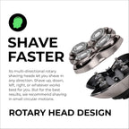 Skull Shaver Carver PRO 4 Head Replacement Blade - Shaver Blade for Wet & Dry Shaving - Rotary Heads Design - Japanese Stainless Steel - Compatible with Pitbull, Palm & Butterfly Kiss Shavers