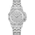 Bulova Ladies' Crystal Octava Stainless Steel 3-Hand Quartz Watch, Crystal Bezel And Dial Style: 96L305