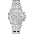 Bulova Ladies' Crystal Octava Stainless Steel 3-Hand Quartz Watch, Crystal Bezel And Dial Style: 96L305