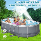 Water-Fountain Dual Spray Swimming-Pool-Accessories - Upgrade Above/Inground Waterfall Cooler, Adjustable 2 In 1 Nozzle, High Pressure Pond Aerator, Garden Sprinkle Feature Outdoor Décor
