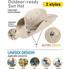 Waterproof Bucket Rain Hat For Women Wide Brim Summer Upf50+ Cowboy Sun Hat Men Foldable Soft Floppy Beach Hat