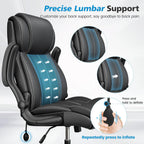 Ergonomic Office Chair, High Back Executive Leather Desk Chair