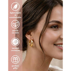 8 Pairs Gold Huggie Hoop Earrings Set for Women, 14K Gold Plated CZ Cartilage Earring for Multiple Piercing, Lightweight Hypoallergenic Small Hoop Stackable Jewelry Gift