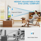 Universal Table Top Tv Stand For 20-75 Inch Flat Curved Tvs, Height Adjustable Tv Legs With Cable Management, Great Load-Bearing Replacement Tv Base Holds Up To 110Lbs, Max Vesa 800X600Mm, Black