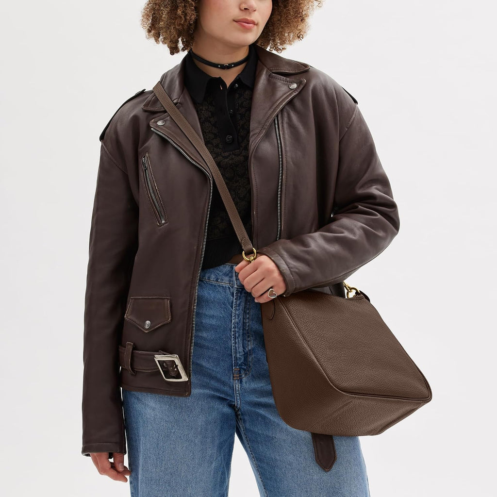 Coach Womens Soft Pebble Leather Cary Shoulder Bag