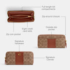 Coach womens Slim Accordion Zip