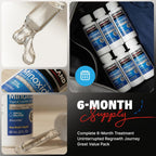 Kirkland Minoxidil for Men Liquid, Extra Strength Hair Regrowth Treatment 5%, 6 Months Supply - Upgraded Dropper Applicator and Bonus Free Guide Included