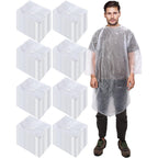 Jagely 120 Pack Disposable Rain Poncho For Adult Family Bulk Wedding Homeless Gift Emergency Travel Hooded Outdoor Raincoat