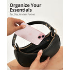 Vantamo Crescent Bags For Women with RFID Protection, Half Moon Clutch Purses for Women with Anti-Theft Clip for Extra Safety
