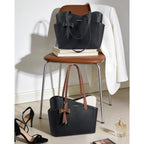 LOVEVOOK Small Tote Purse for Women, 2026 Structured PU Leather Handbags with Top Handle, Elegant Satchel Shoulder Bag