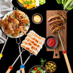 Marshmallow Roasting Sticks, Telescoping Smores Sticks For Open Fire Pit | 32 Inch Long Marshmallow Toasting Barbecue Forks S' Mores Skewers For Campfire Camping Hotdog Hot Dog Bonfire Grill, 5 Pack