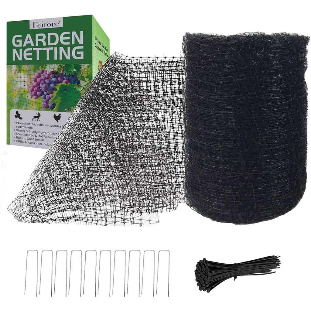 Feitore Deer Fence Netting, 7 X 100 Feet Anti Bird Deer Protection Net Reusable Protective Garden Netting For Plants Fruit Trees Vegetables Against Birds And Other Animals