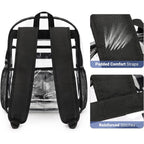 Clear Backpack Heavy Duty For School – 17In Transparent Pvc Bag With Large Capacity & Reinforced Straps For Men, Women, Boys & Girls - See Through Bookbag For College Workplace Security, Black