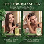 Pura D'Or Anti-Thinning Biotin Shampoo & Hair Regrowth Conditioner, Clinically Tested Effective Results, Thickening Herbal Blend For Women & Men, Original Gold Label Set, Natural Earthy Scent, 16Oz X2