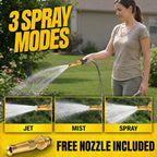 Bionic Steel Pro 50 Ft Metal Garden Hose With Brass Nozzle | Water Hose Made From Heavy Duty 304 Stainless Steel, Flexible, Lightweight, Brass Fittings, Non Kinking, 500 Psi