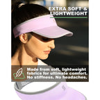 SAAKA Sport Visor for Women. Sweat‑Wicking Visor for Running, Pickleball, Tennis & Golf. Lightweight & Adjustable Fit