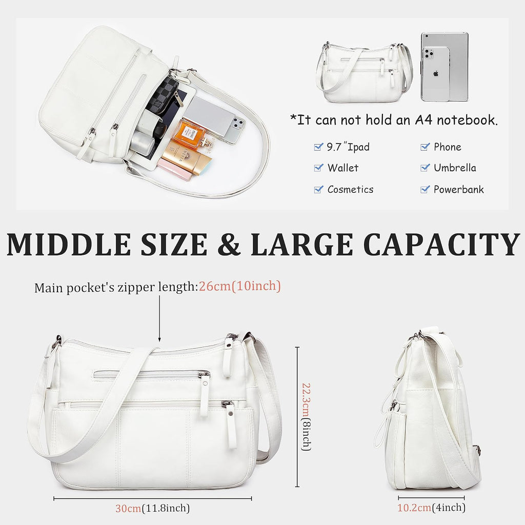 Volganik Rock Purses For Women Soft Pu Leather Shoulder Bag Ladies Crossbody Purse And Handbags Lightweight Pocketbook