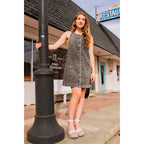 Yousify Womens Casual Sleeveless Denim Overalls Dresses Button Down Summer Jean Mini Dress 2025 Trendy Romper With Pockets