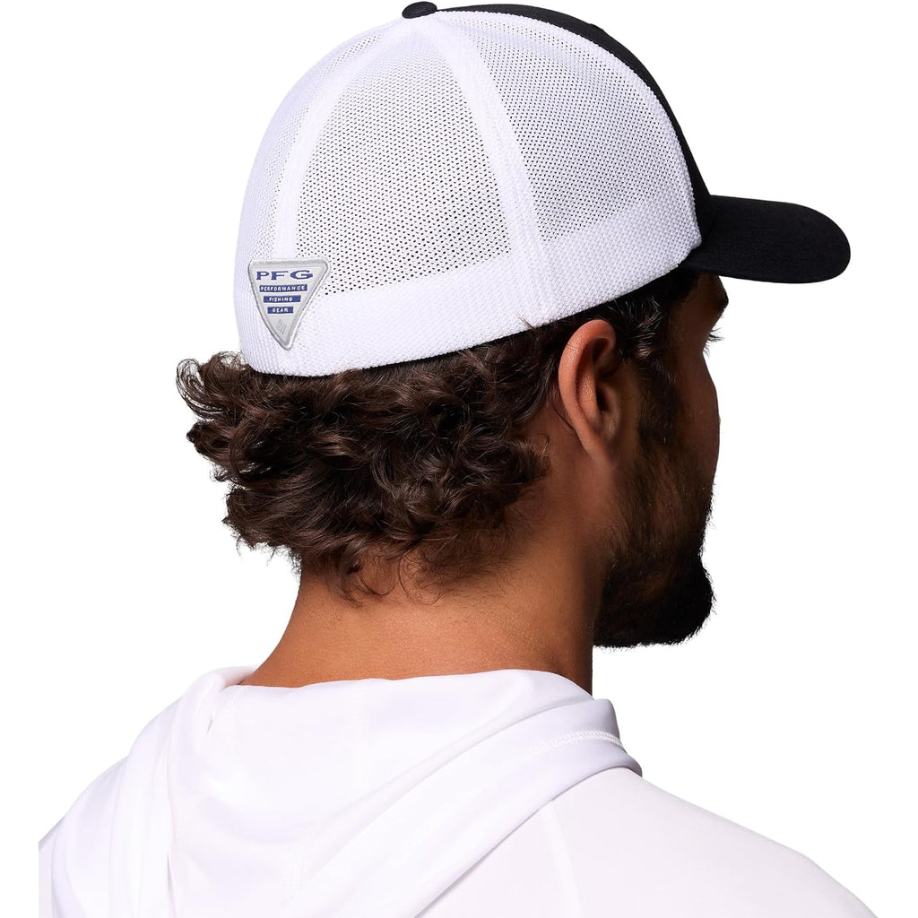 Columbia PFG Mesh Ball Cap Black/Crushed Blue/Marlin