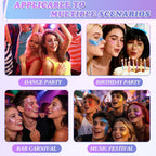 Pink Hair Face Body Glitter Stick For Sparkling Makeup, Holographic Chunky Mermaid Sequins Fairy Glitter Stick For Singer Concerts Mardi Gras Outfit Rave Accessories, 1.06 Oz, #4