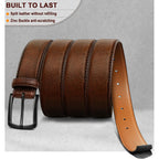 Men Belt-Genuine Leather Belt For Men Dress Casual Golf Jeans 1 3/8"