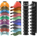 Hat Organizer For Baseball Caps Hold Up To 40 Hats, 2 Pack Hat Rack For Wall, Strong Adhesive Hat Storage Display Holder For Closet Door And Wall (Black)
